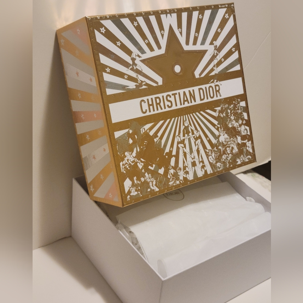 Christian Dior Gold and White Decorative Box